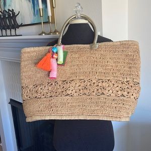 NWT Lilly Pulitzer Riviera Straw Tote